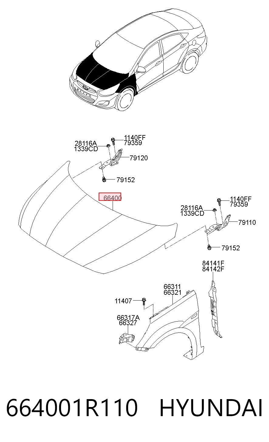 Capota para Hyundai Accent RB