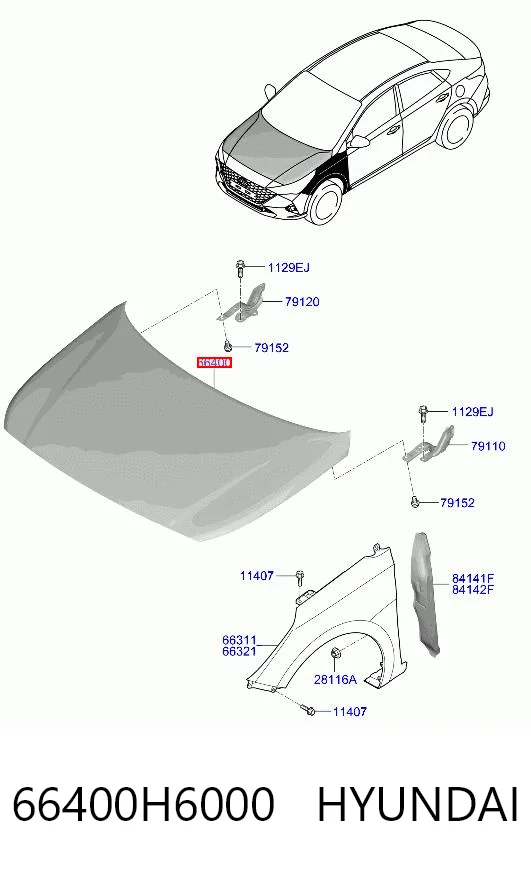 Capota para Hyundai Accent HC