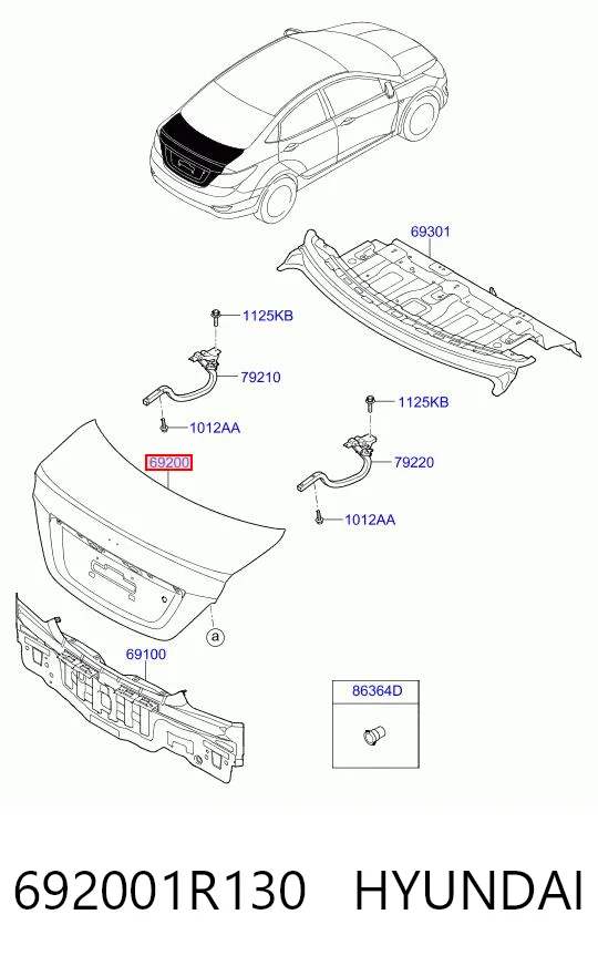 Tampa de porta-malas Hyundai Accent  SB ao melhor preço