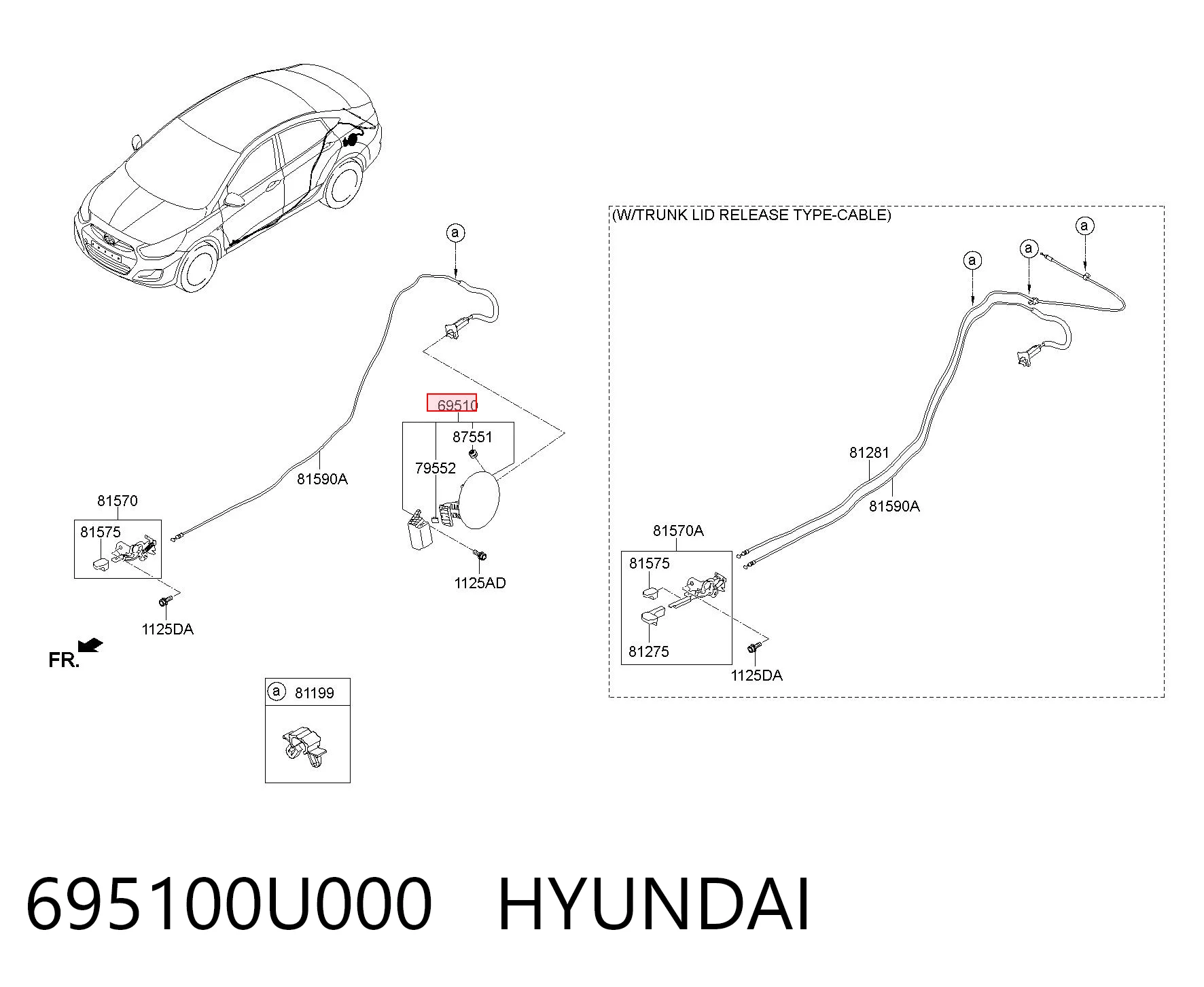 Alcapão do tanque de combustível Hyundai Accent SB ao melhor preço