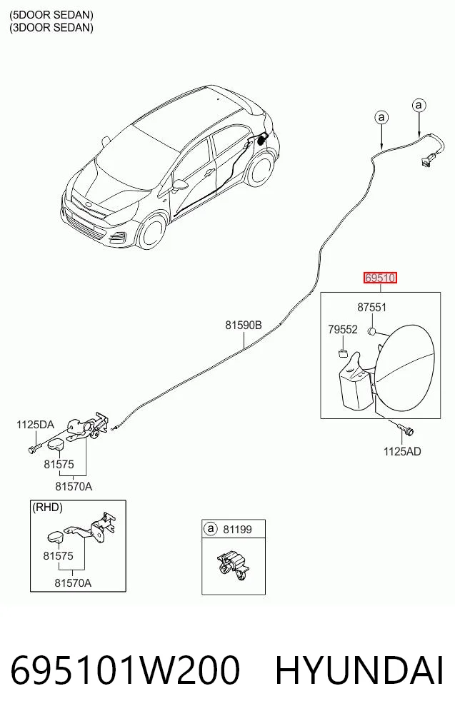Alcapão do tanque de combustível KIA Rio III UB ao melhor preço