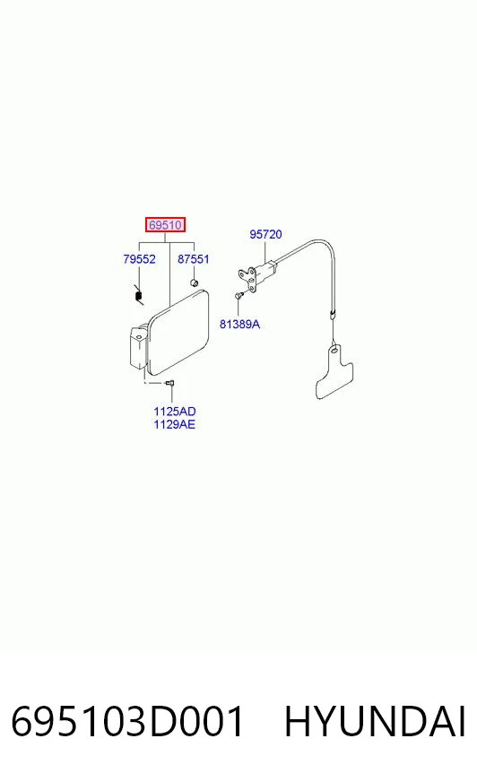 Alcapão do tanque de combustível para Hyundai Sonata IV EU4