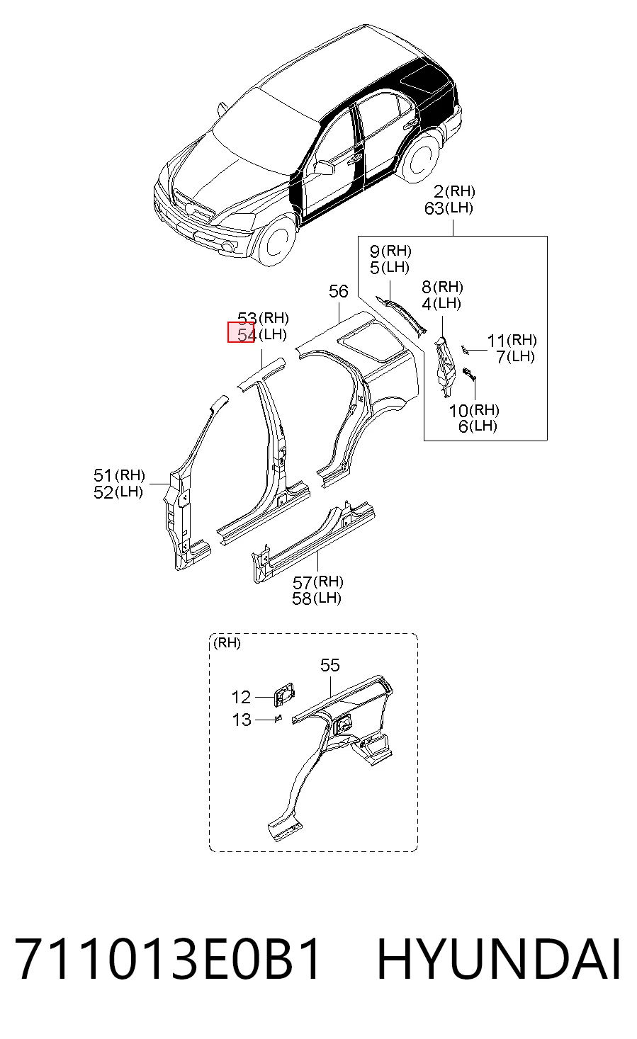 711013E0B1 Hyundai/Kia