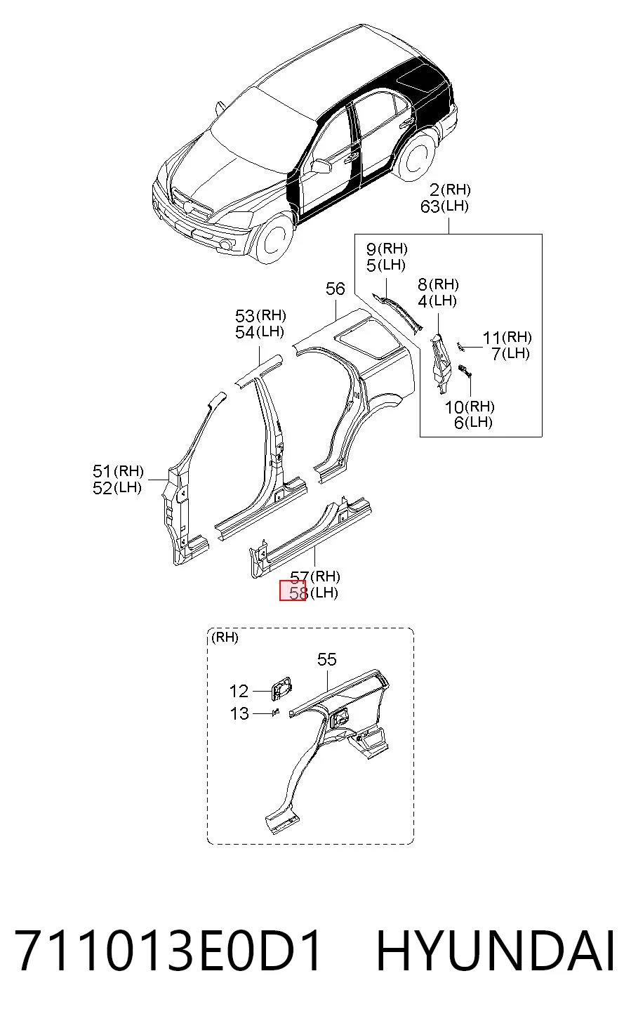 711013E0D1 Hyundai/Kia