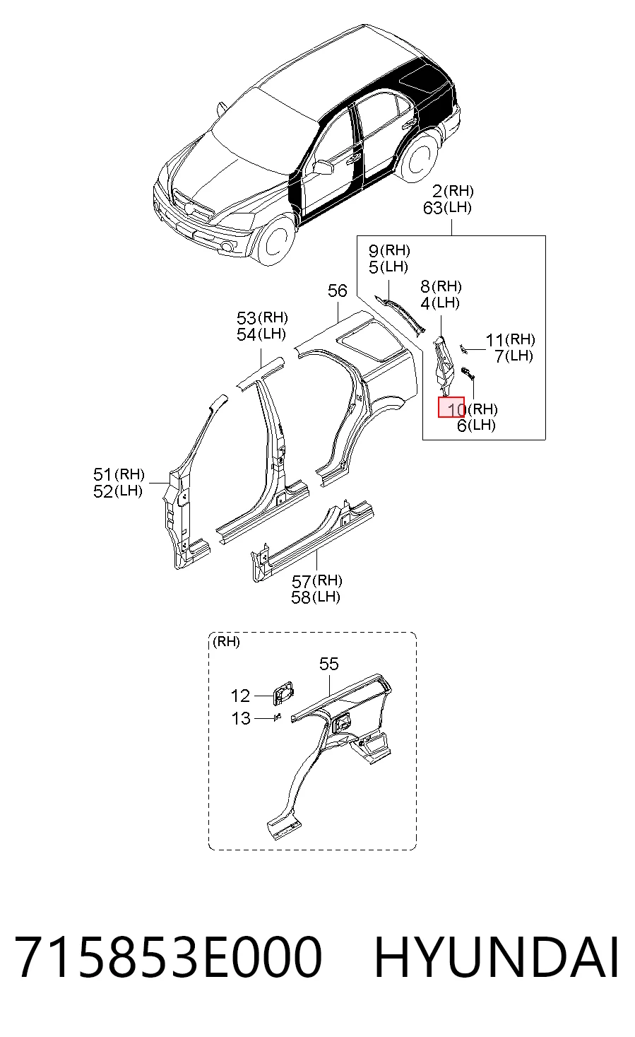 715853E000 Hyundai/Kia