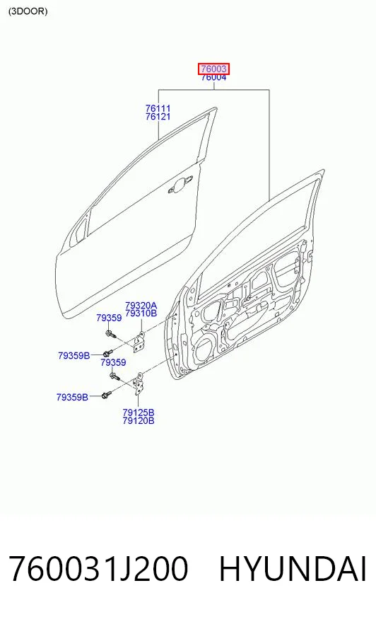 Porta dianteira esquerda Hyundai I20  PB ao melhor preço