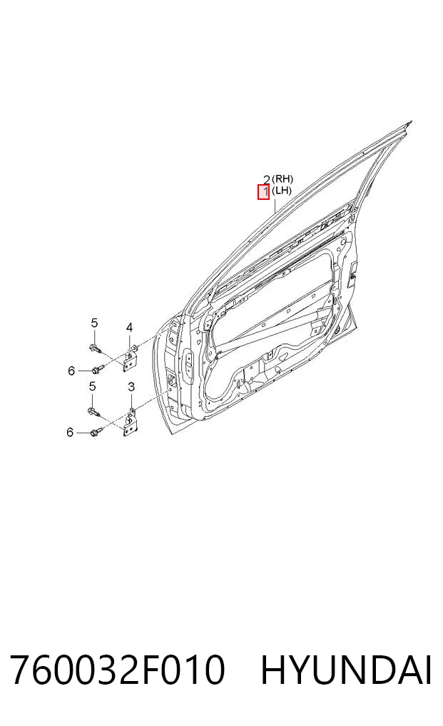 Porta dianteira esquerda para KIA Cerato I LD