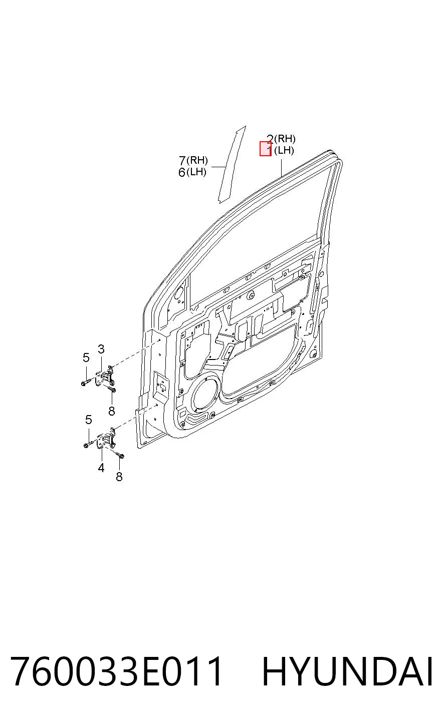 Porta dianteira esquerda para KIA Sorento I JC