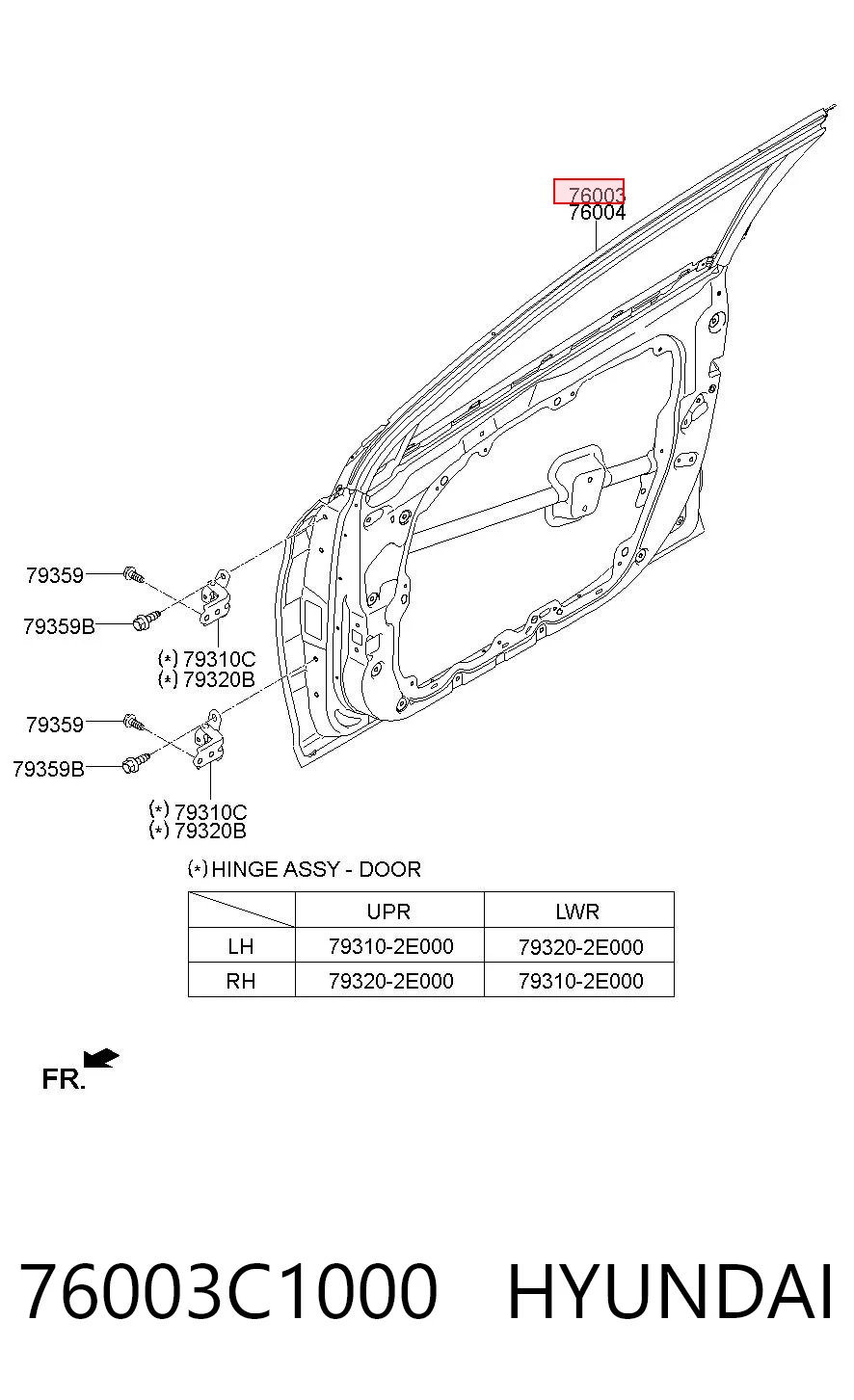 76003C1000 Hyundai/Kia