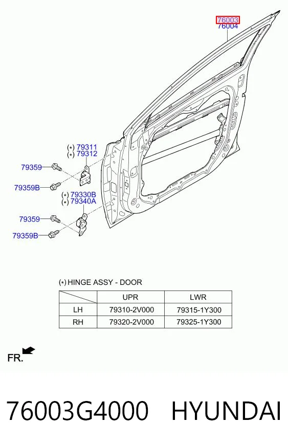 76003G4000 Hyundai/Kia