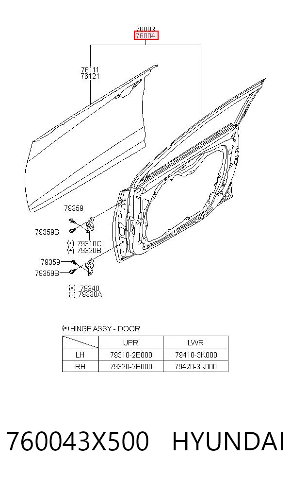 760043X500 Hyundai/Kia