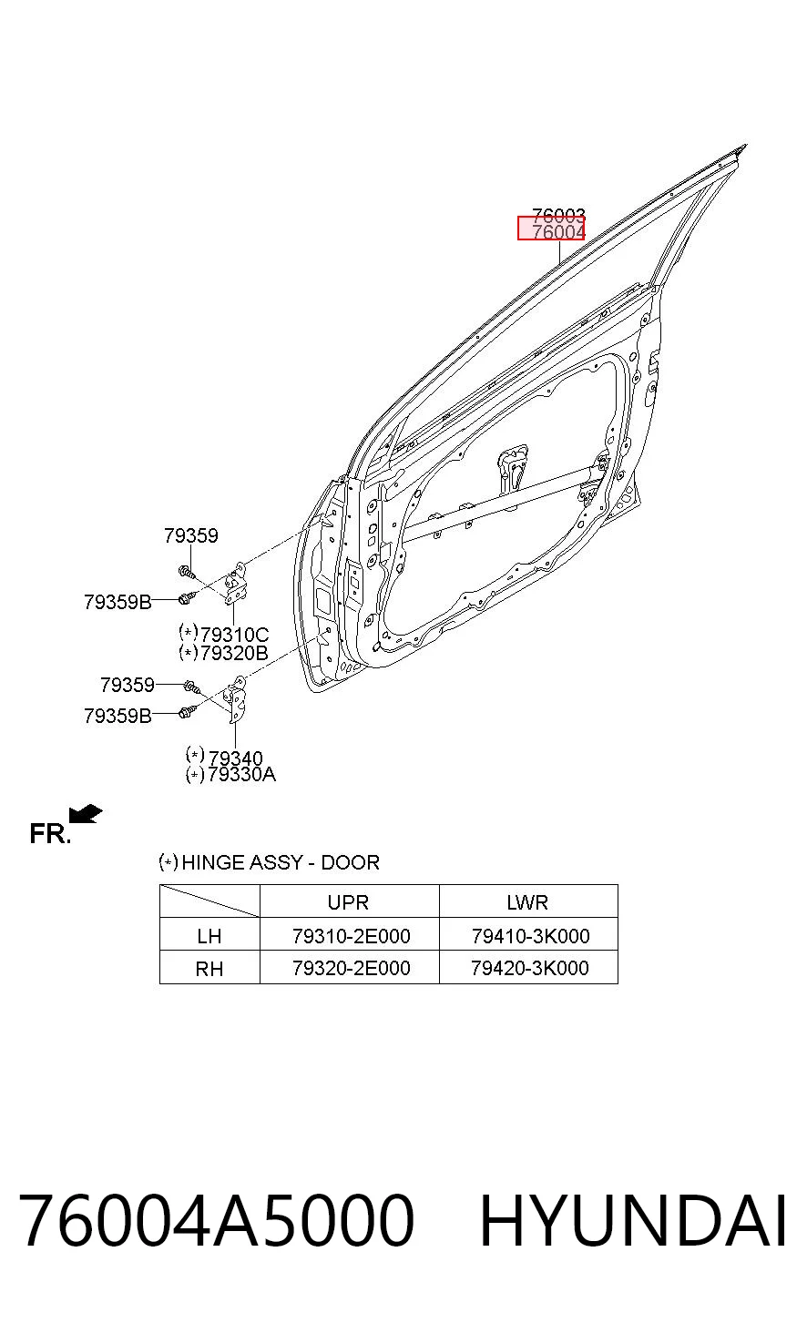 76004A5000 Hyundai/Kia