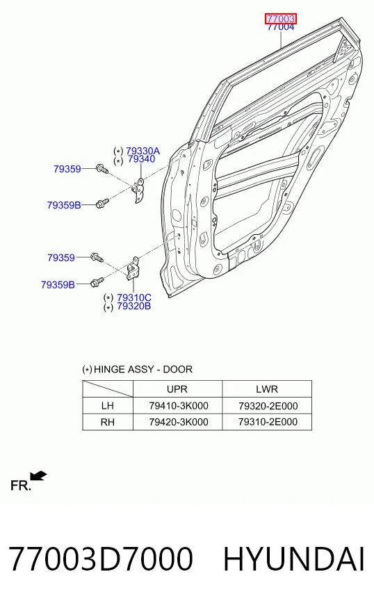 77003D7000 Hyundai/Kia