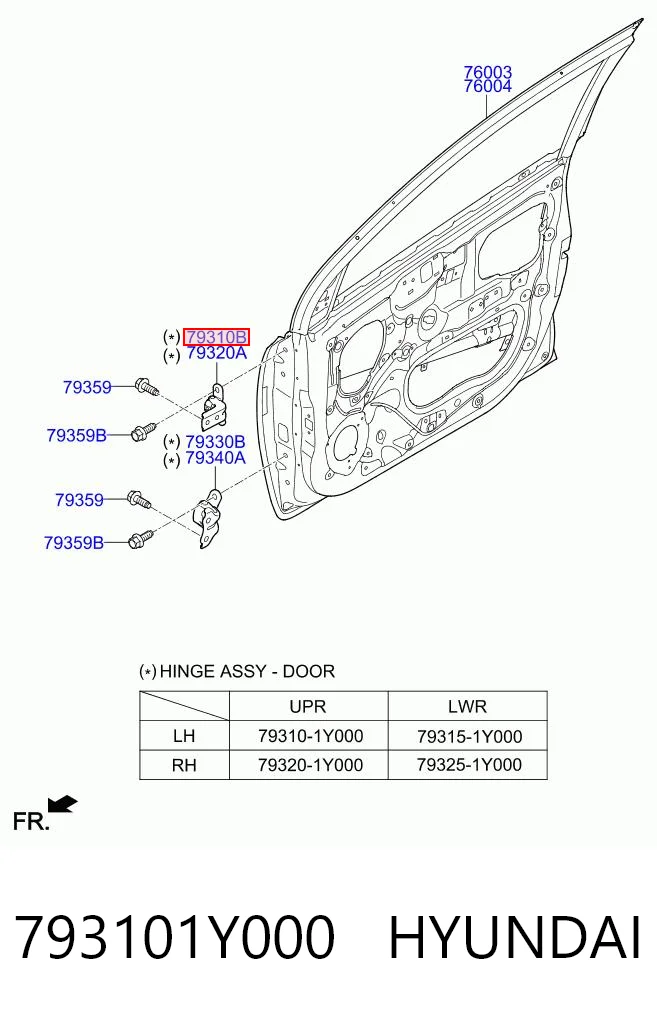 793101Y000 Hyundai/Kia