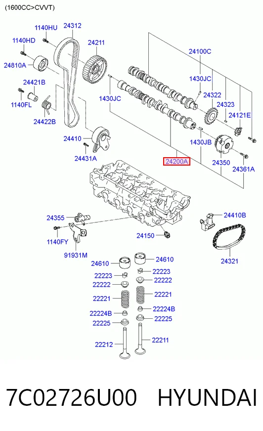 7C02726U00 Hyundai/Kia