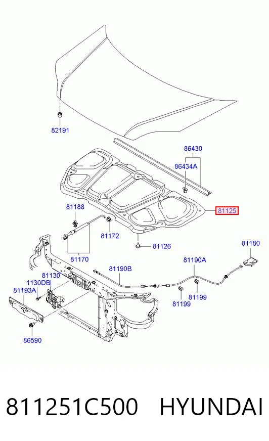 Isolamento de ruído da capota Hyundai Getz TB ao melhor preço