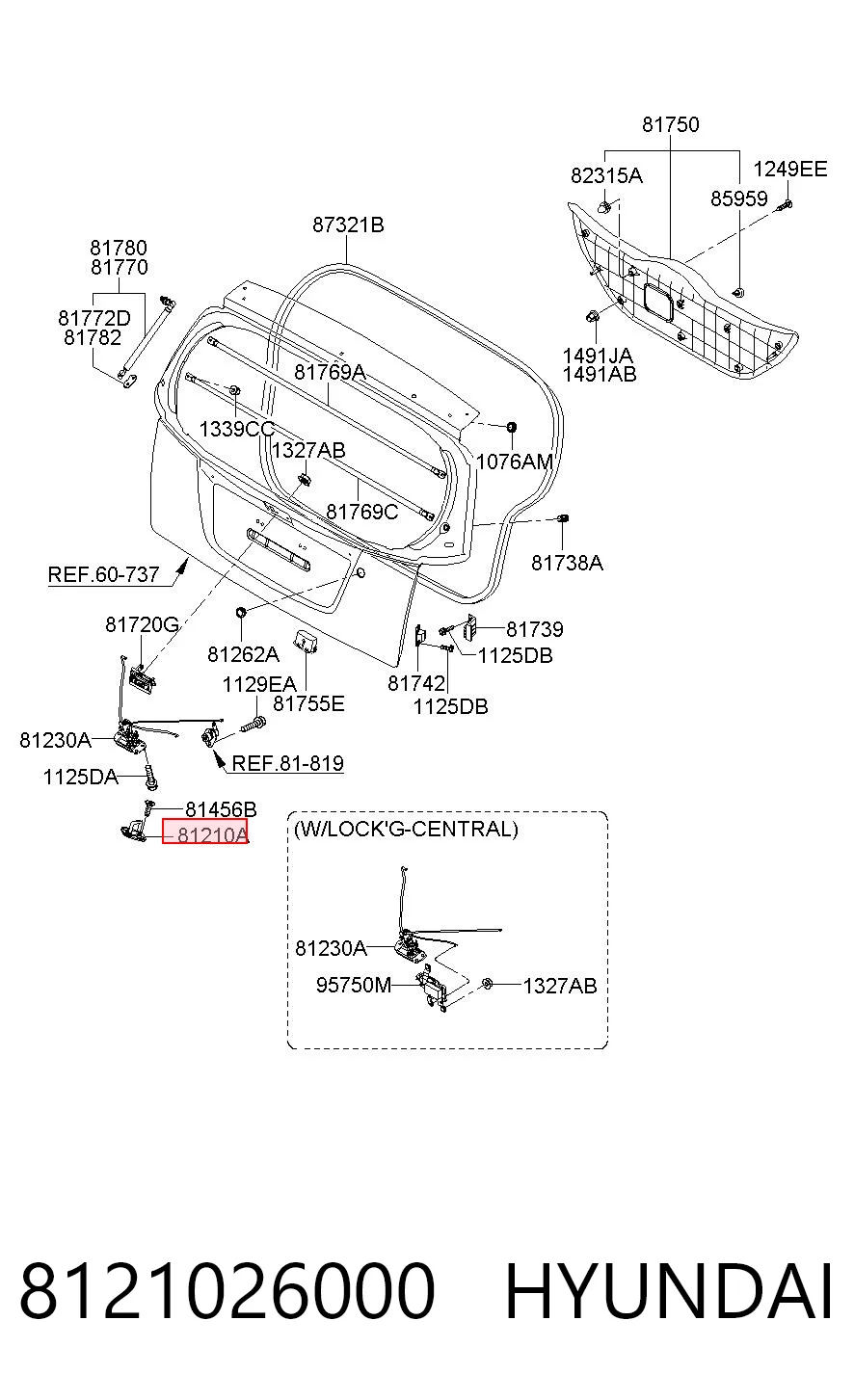 8121026000 Hyundai/Kia