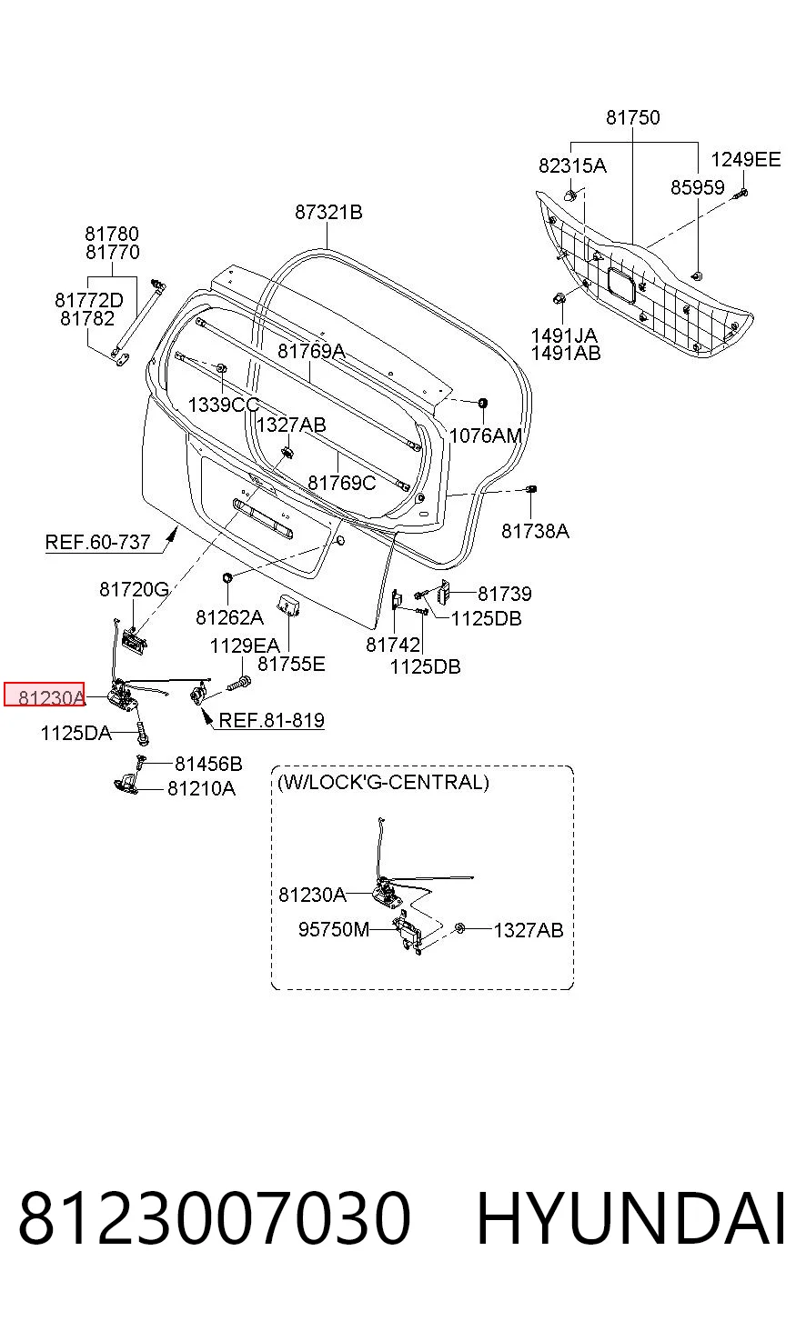 8123007030 Hyundai/Kia