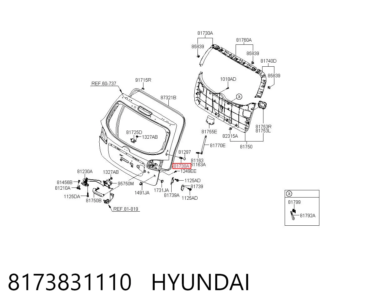 8173831110 Hyundai/Kia Pára-choque traseiro