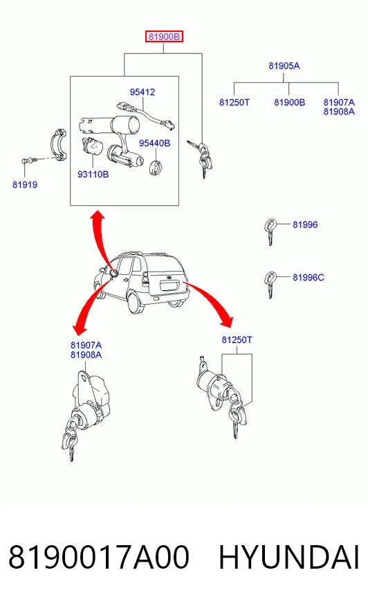 8190017A00 Hyundai/Kia