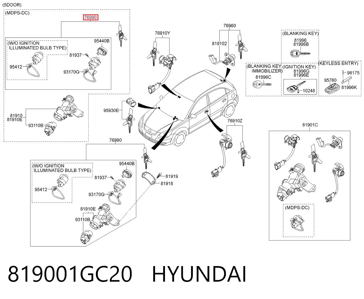 819001GC20 Hyundai/Kia