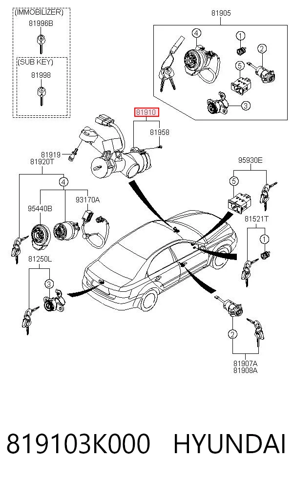 819103K000 Hyundai/Kia
