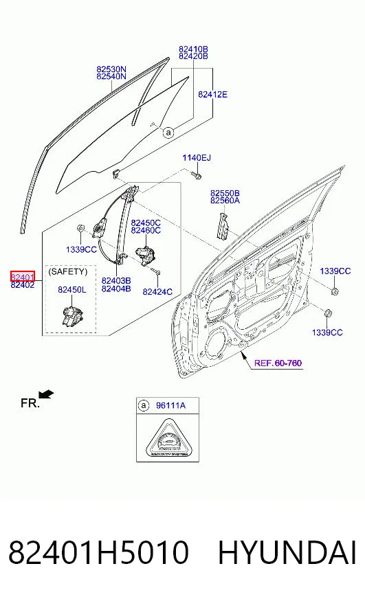Mecanismo de acionamento de vidro da porta dianteira esquerda Hyundai Accent HC ao melhor preço