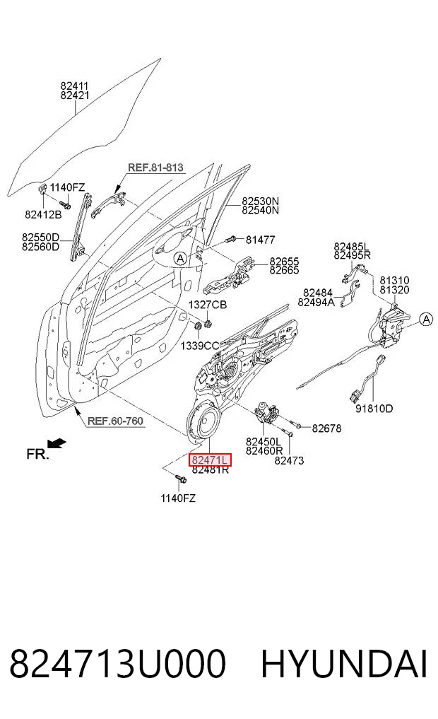 Mecanismo de acionamento de vidro da porta dianteira esquerda KIA Sportage preço, a partir de 63,27 USD