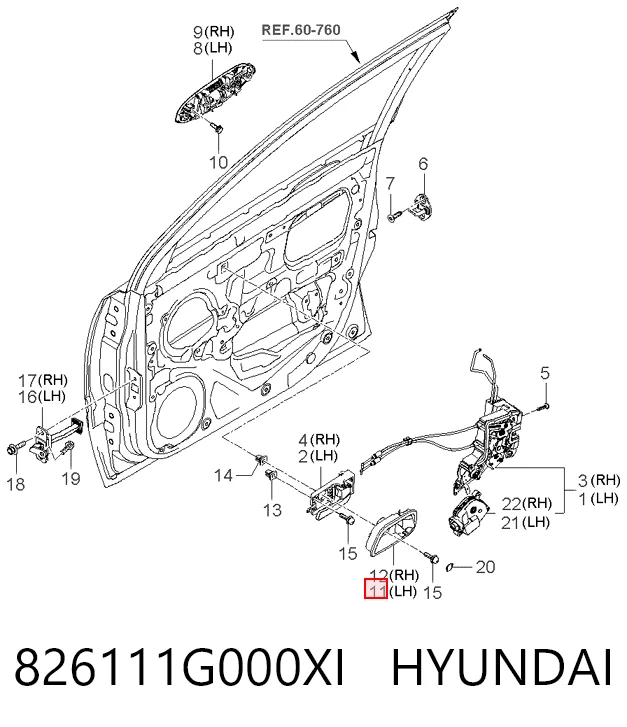 826111G000XI Hyundai/Kia