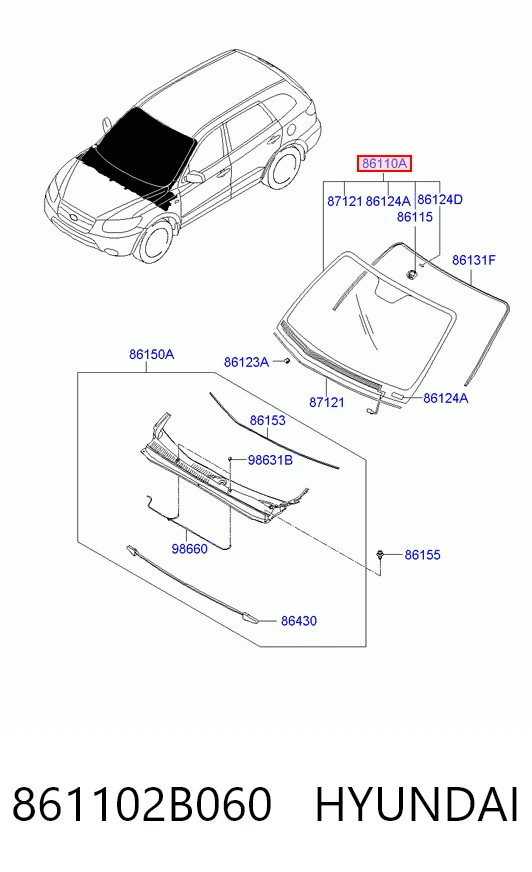 Pára-brisas Hyundai Santa Fe II CM ao melhor preço