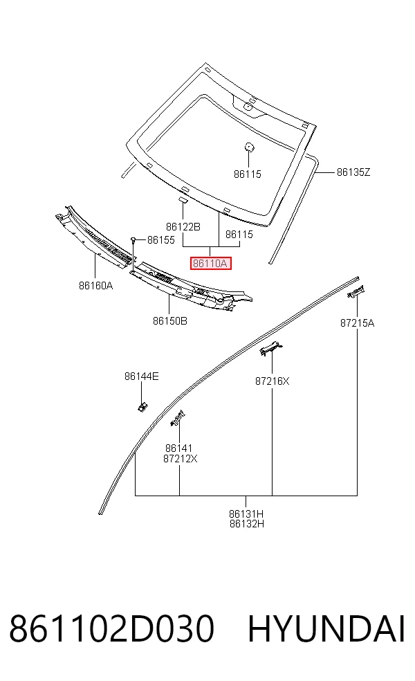 Pára-brisas Hyundai Elantra preço, a partir de 101,36 USD