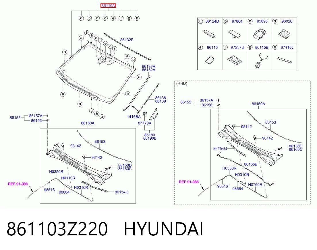 Pára-brisas para Hyundai I40 I VF