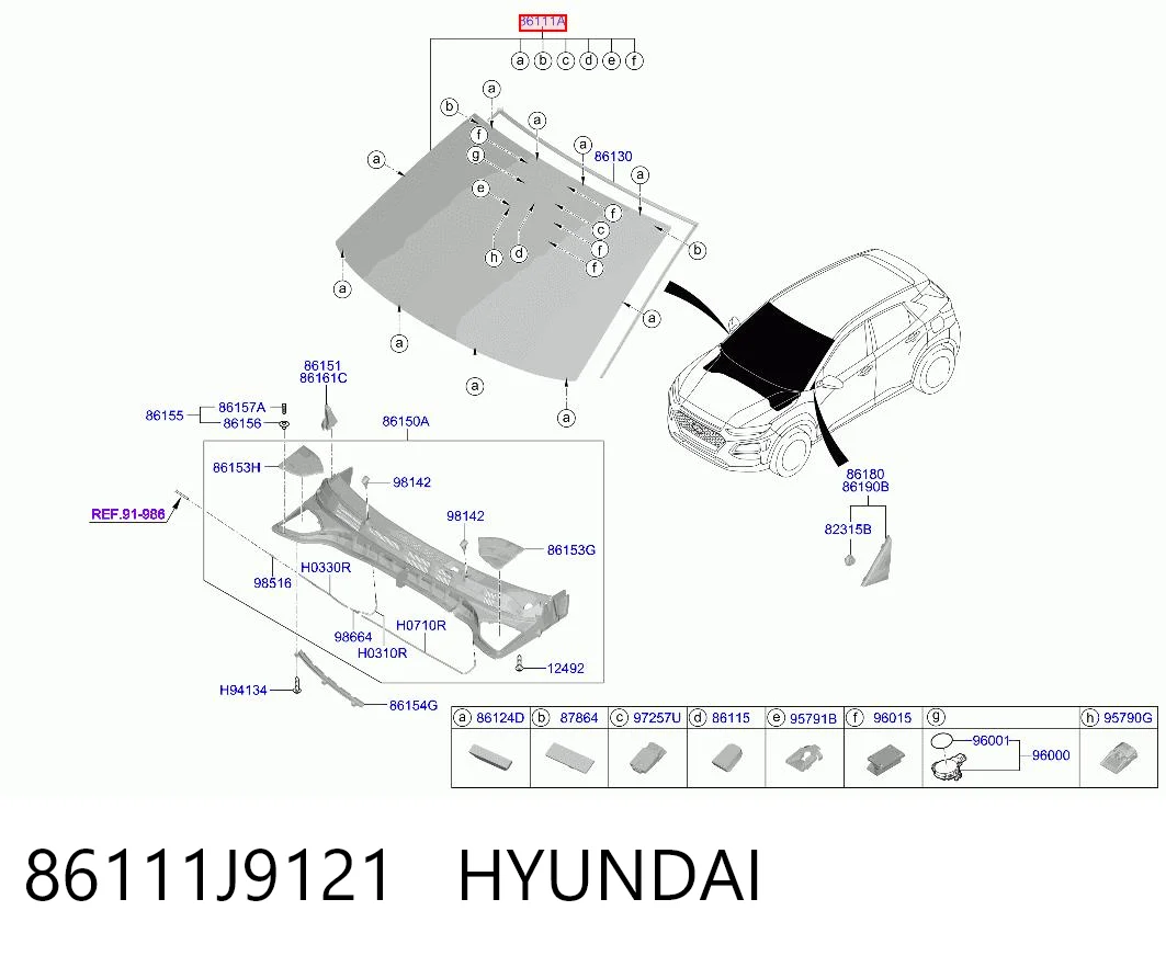 Pára-brisas para Hyundai KONA  OS