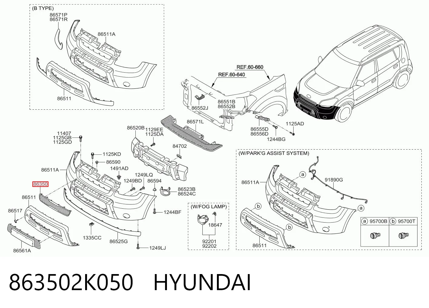 863502K050 Hyundai/Kia