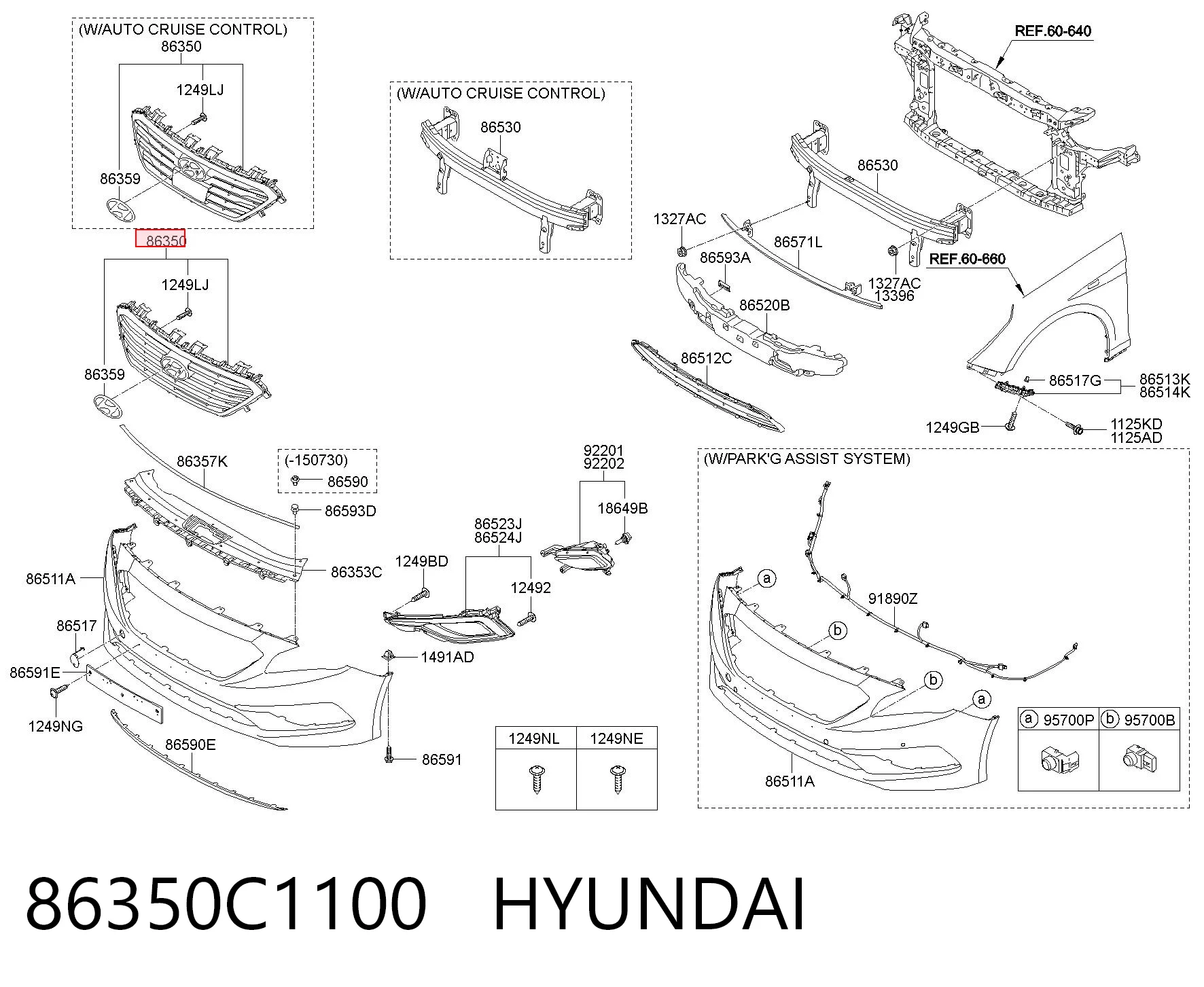 Grelha do radiador Hyundai Sonata VII LF