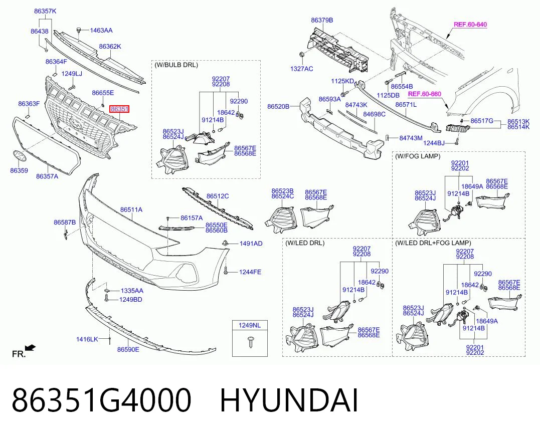 Grelha do radiador Hyundai I30  PD ao melhor preço