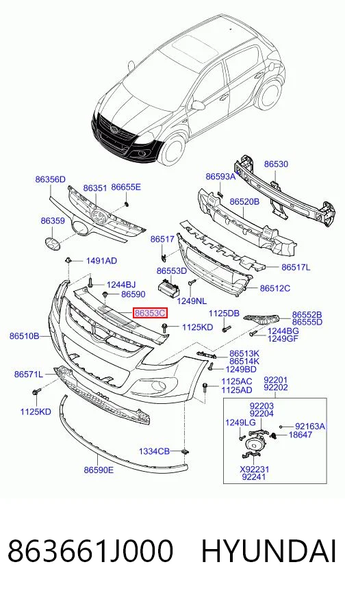 863661J000 Hyundai/Kia