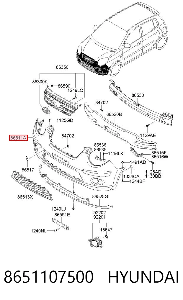 8651107500 Hyundai/Kia