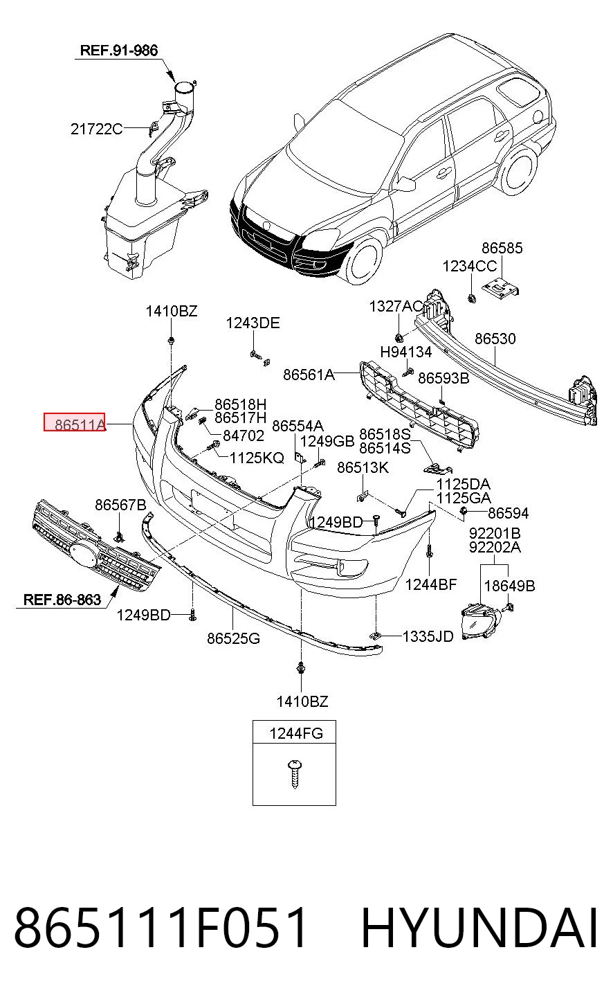 865111F051 Hyundai/Kia