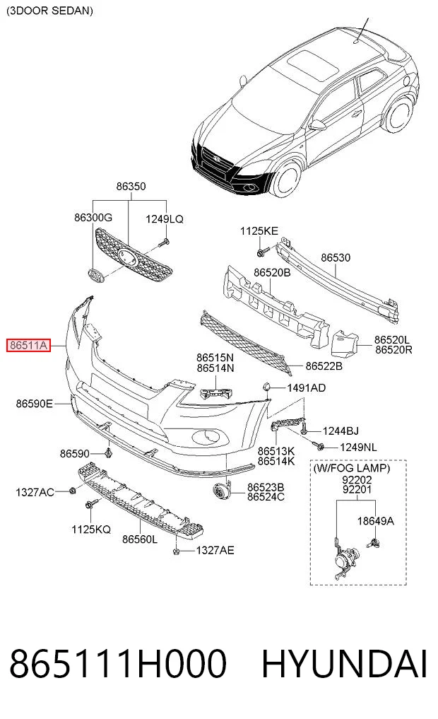 865111H000 Hyundai/Kia