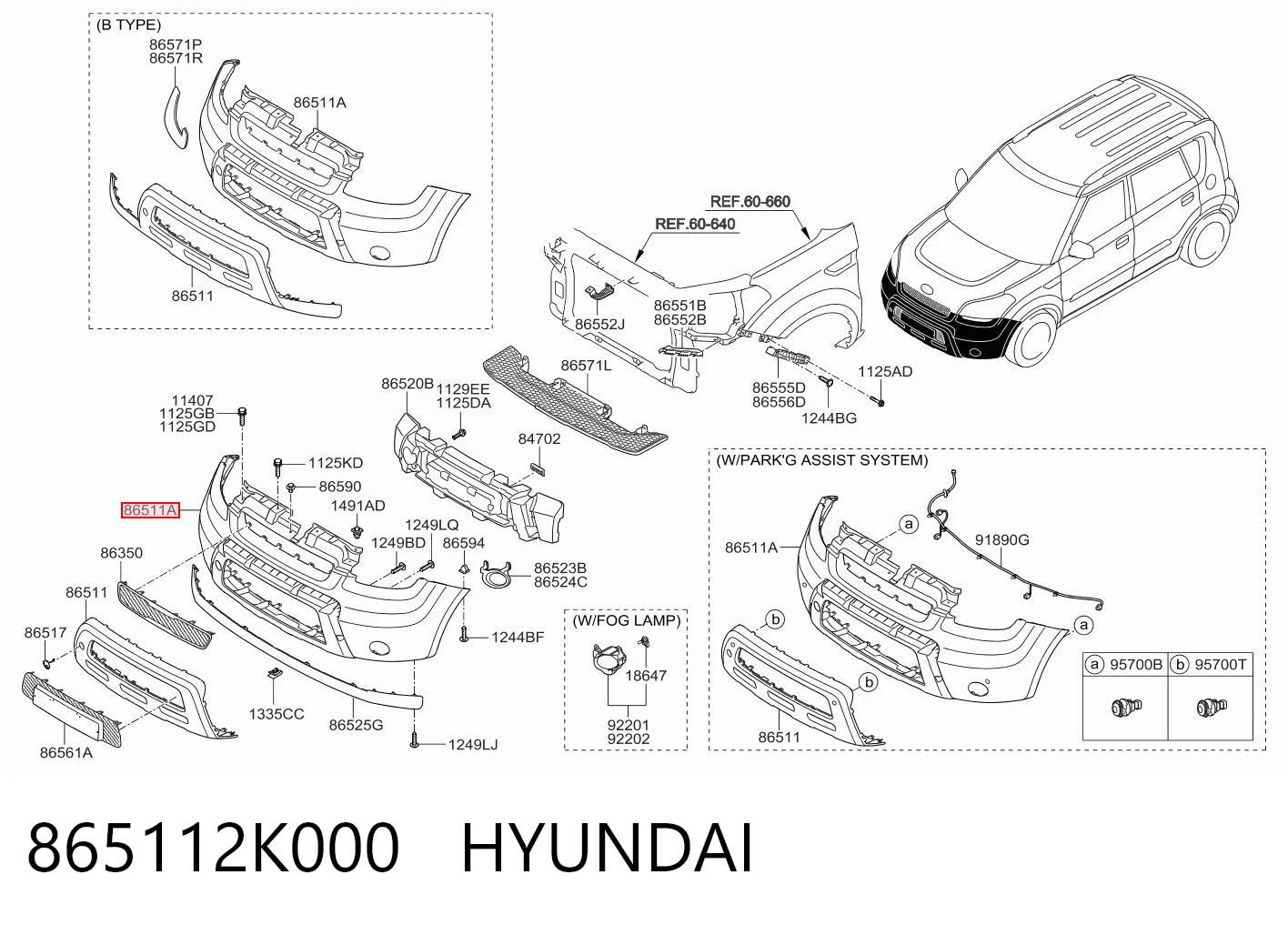 865112K000 Hyundai/Kia