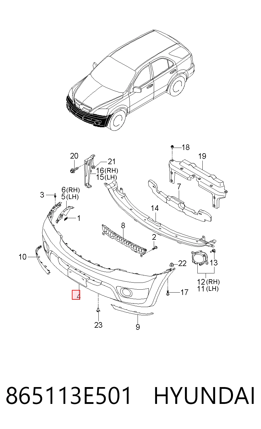 Pára-choque dianteiro KIA Sorento preço, a partir de 166,72 USD