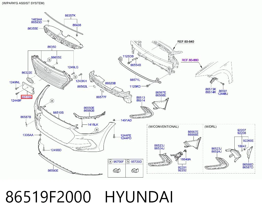 86519F2000 Hyundai/Kia