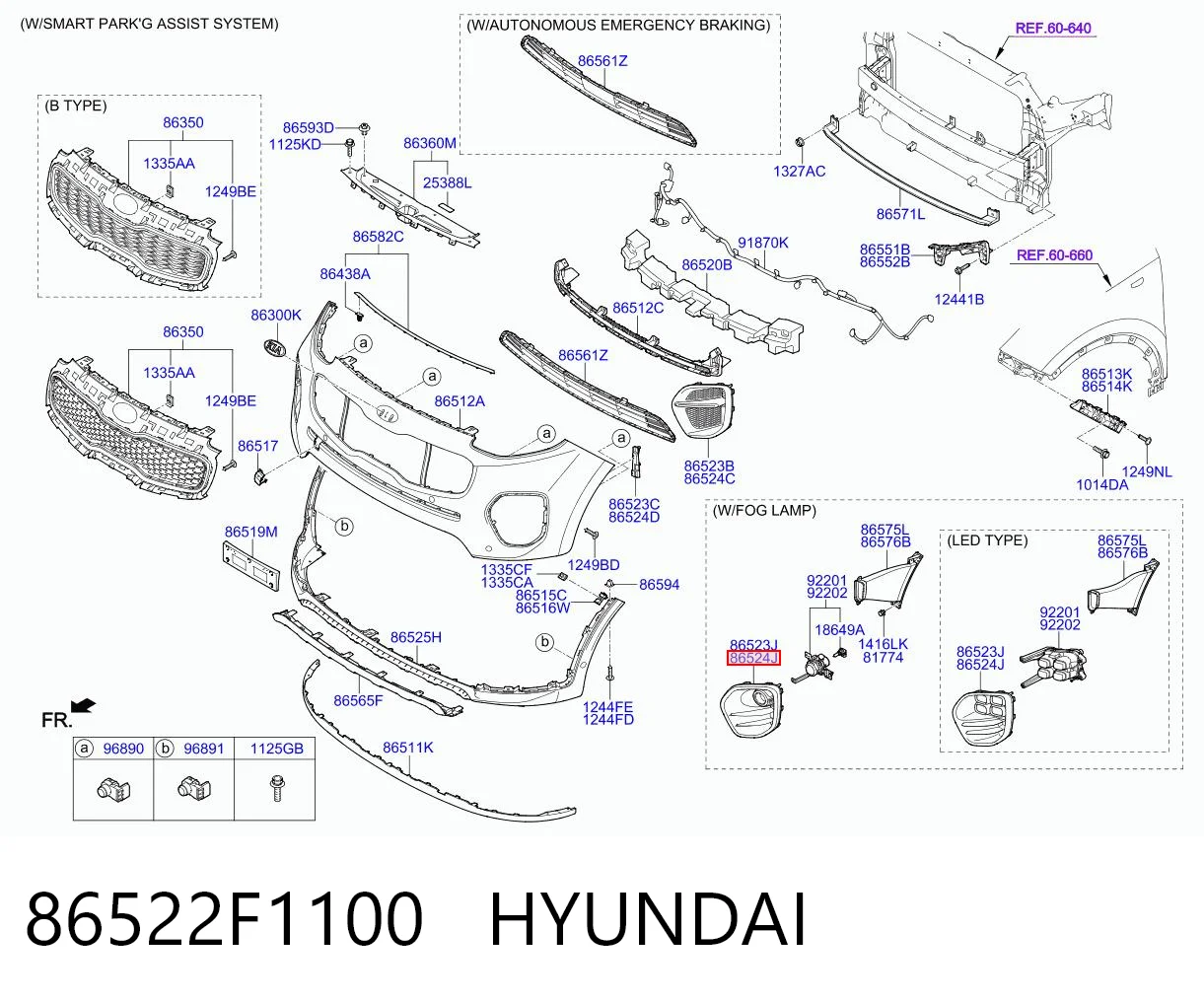 86522F1100 Hyundai/Kia