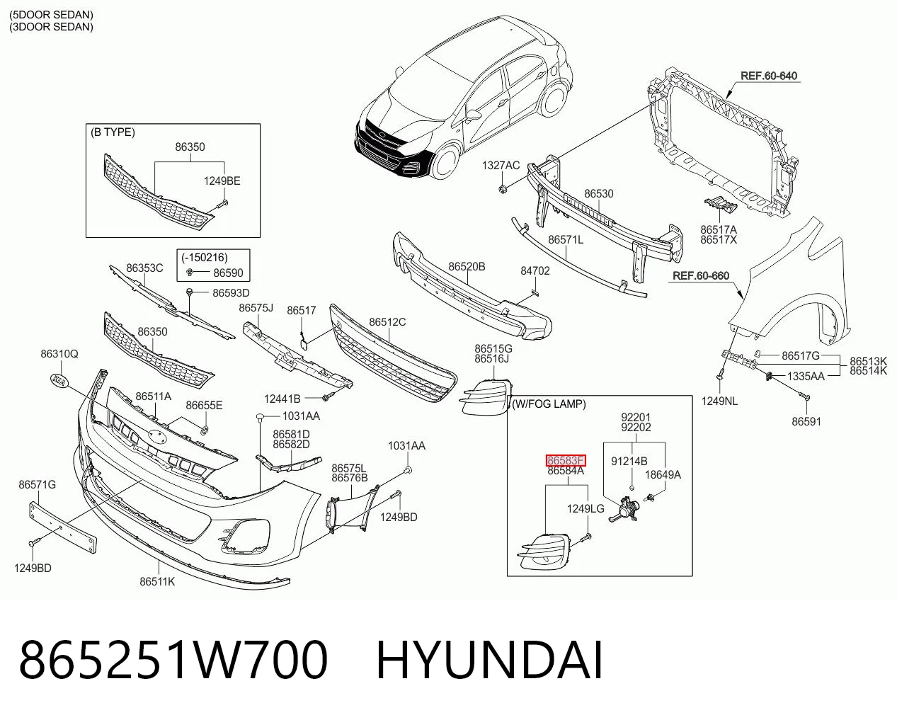865251W700 Hyundai/Kia