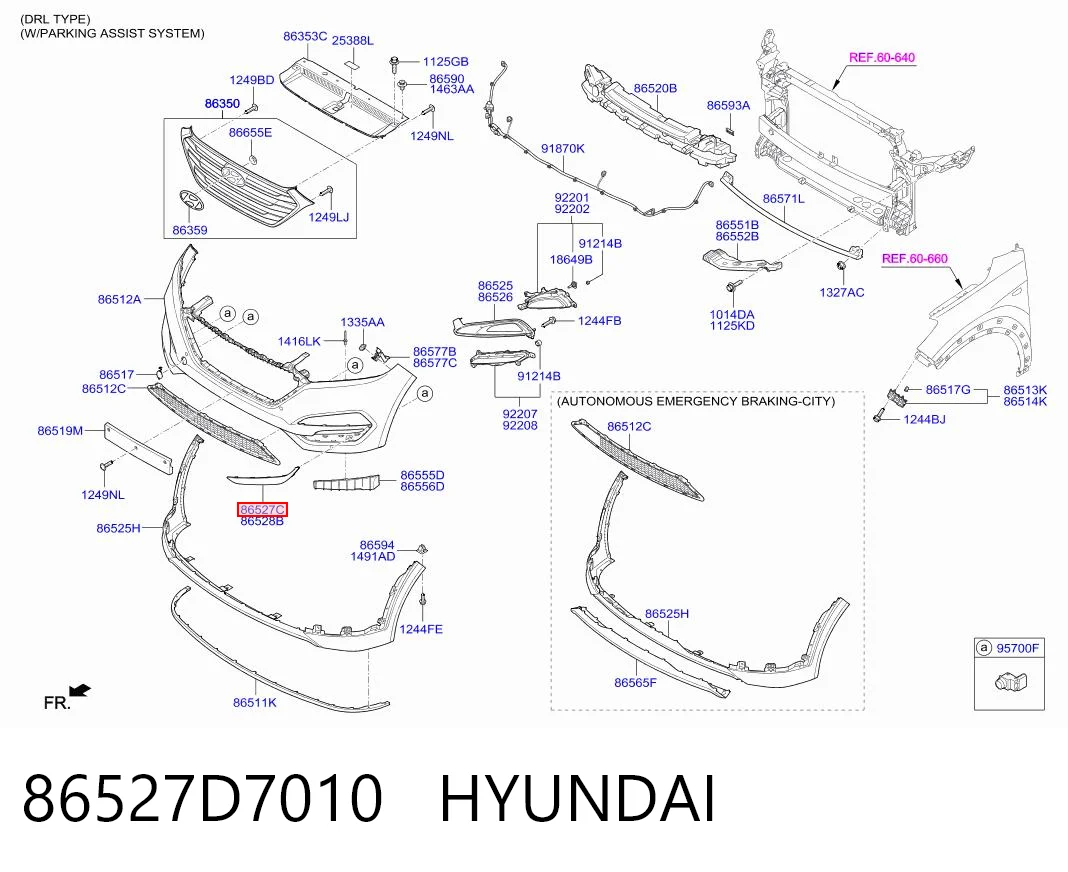 86527D7010 Hyundai/Kia