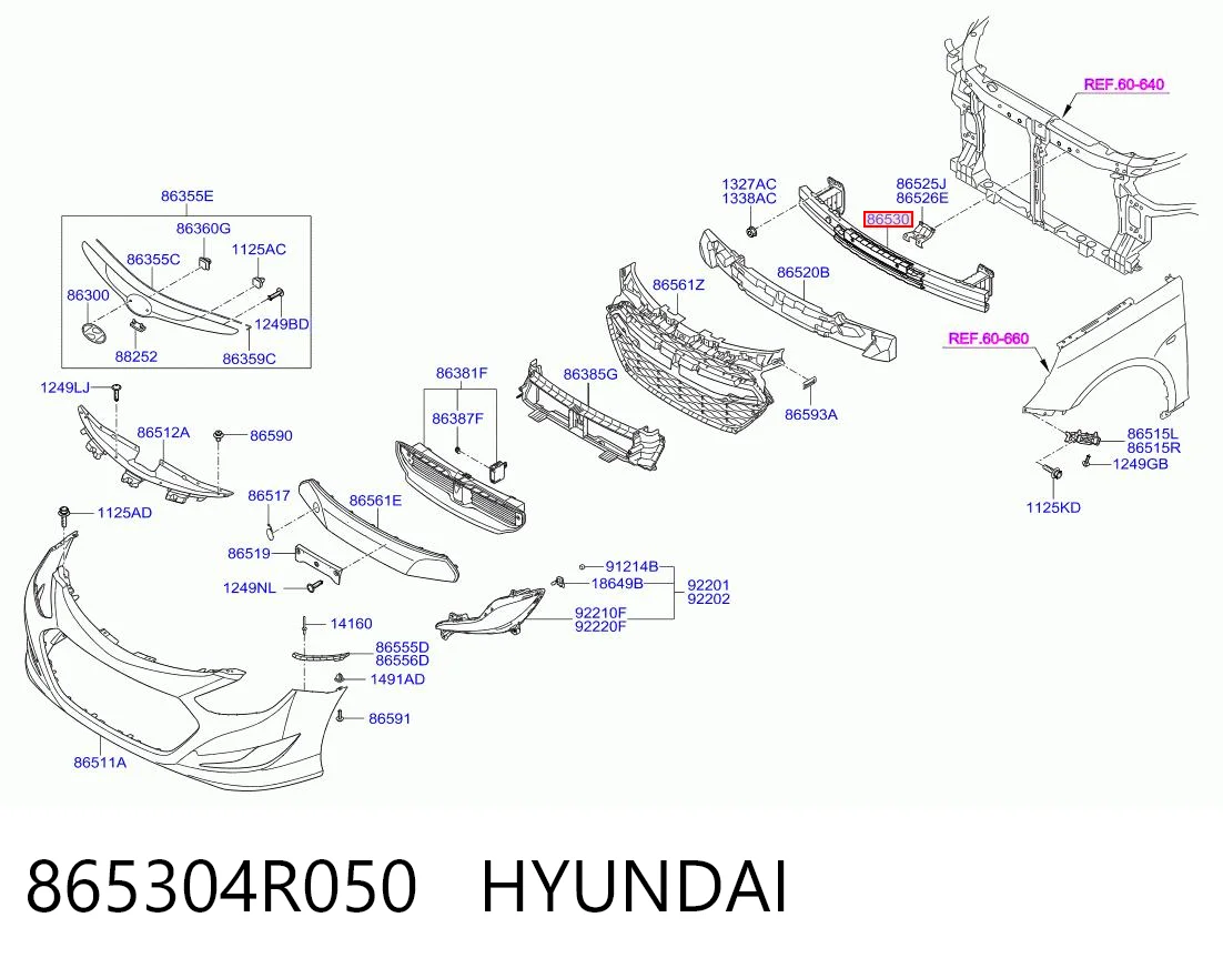 Reforçador do pára-choque dianteiro Hyundai Sonata VI YF ao melhor preço