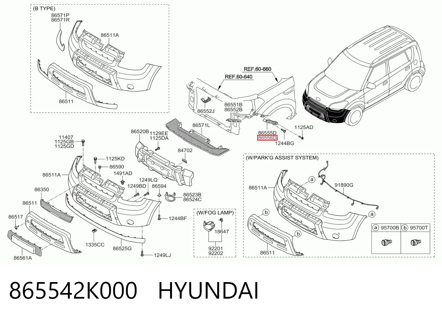865542K000 Hyundai/Kia