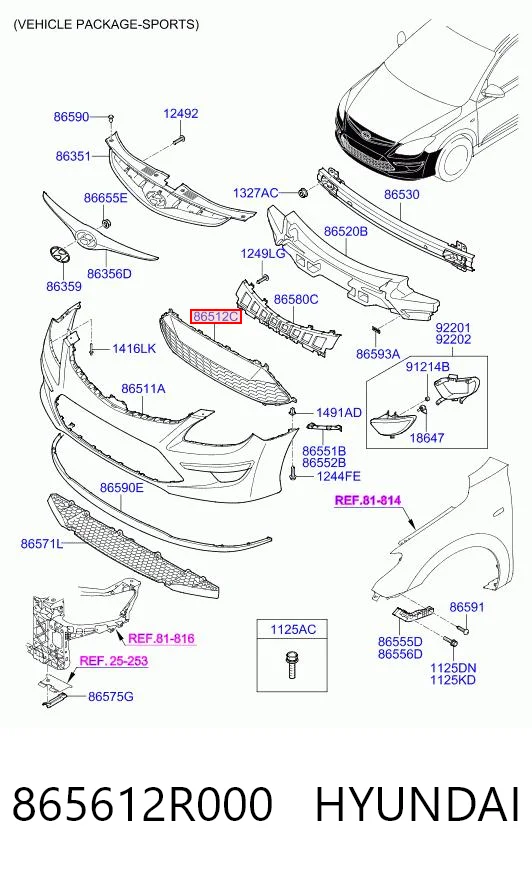 865612R000 Hyundai/Kia