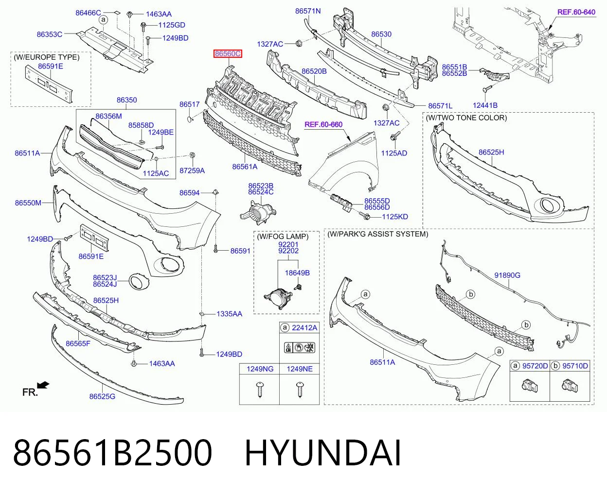 86561B2500 Hyundai/Kia